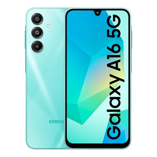 Samsung Galaxy A16 5G (Light Green, 6GB RAM, 128GB Storage) | AI | Circle to Search | Super AMOLED | 6.5 Inch Display | 50MP Triple Camera | IP54 Rated | 6 Times OS Upgrades