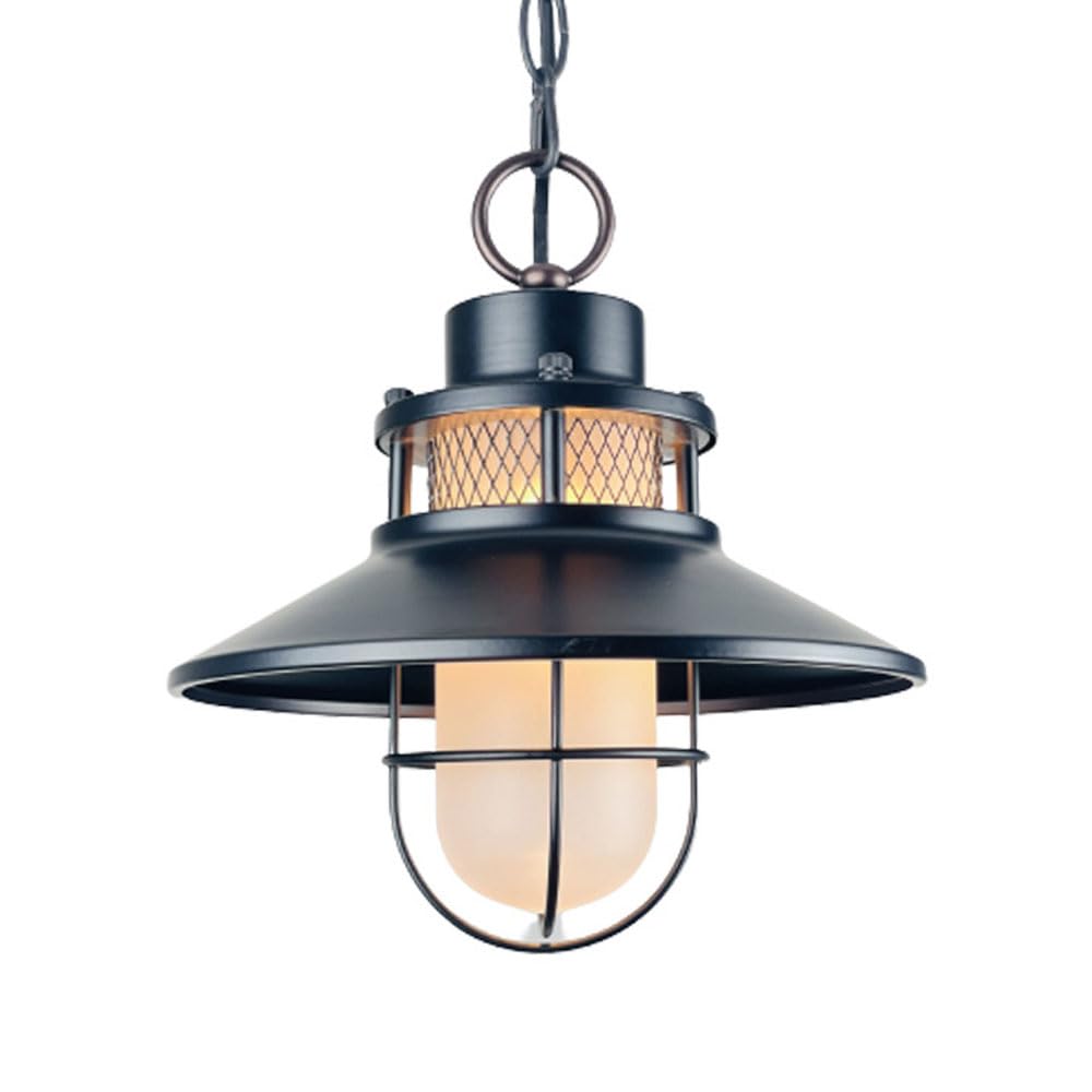 Suspension métal industriel E27 luminaire design pour salon et couloir