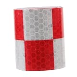 TINEASUR 車用反射テープ チェック柄反射ステッカーセット 3m×5cm バンパー用 Pvc製 傷に強い 車両装飾 夜間走行 トレーラー対応