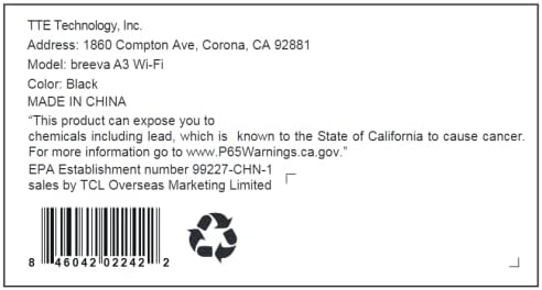 Miniatura 7 de TCL Breeva - Purificador de aire inteligente A3 con limpieza de 5 etapas, True HEPA (H13), elimina el 99.97% del polvo, bacteriasolores y más,