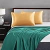P Pothuiny 4-Piece Satin Pillowcase Set - Queen Size, Luxury Gold, Hair & Skin Friendly