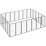 Heavy Duty Dog Playpen for Large Breeds, Weatherproof Outdoor Pet Enclosure with Adjustable Panels for Golden Retrievers and Rottweilers