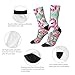 XZDWPY Pink Unicorn Unisex Mid-Calf Socks 2 Black-2 Polyester Skin-Friendly Moisture-Wicking Fashionable Crew Socks