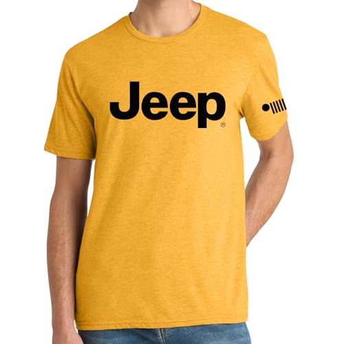 T-shirt logo Jeep | Chandail Jeep Wrangler homme | Officiel, or chiné