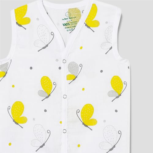 Image of The Boo Boo Club Muslin Jhabla and Short Set 100% GOTS Certified Organic Cotton | Sleeveless Button Vest | Summer Wear Set