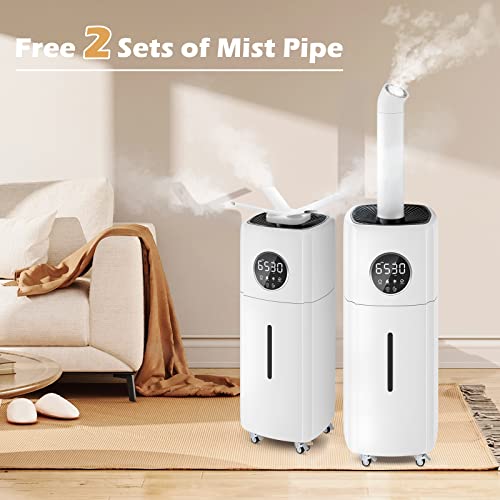 Humidifiers For Large Room, 5.5Gal/21L Humidifiers For Bedroom Large Room 2200 Sq.ft, Commercial Humidifier For Plant Greenhouse, Auto Shut-Off Cool Mist Top Fill Humidifier With 360° Dual Nozzle #TOP3