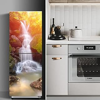 ydmxll Mountain Stream Fridge Stickers Refrigerator Cover Door Landscape Vinyl Adhesive Kitchen Furniture Decor Wrap Freezer Sticker