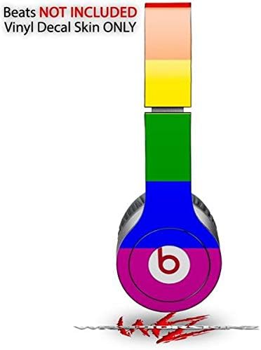 Skin Decal Wrap Works with Original Beats Solo HD Headphones Rainbow Stripes Skin Only (Headphones NOT Included)