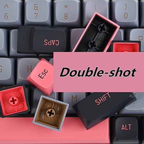 Image of Owpkeenthy 8008 Keycaps Doubleshot PBT 160-Key CSA Profile with 6.25u 7u Spacebar for 75% Percent US /ISO Layout Mechanical Gaming Keyboard (CSA /8008)