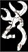 White Snow Camo Buck Sticker (Black Is Not Part of the Decal)
