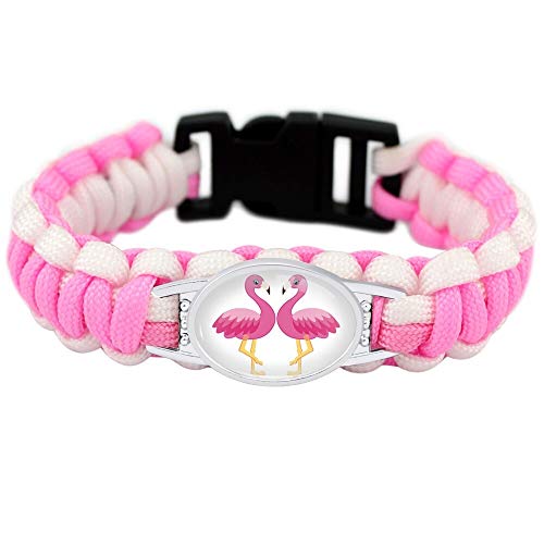 The Electric Mammoth Cute Flamingo Paracord Bracelets Girls FlamingosFashion Jewelry Accessory (Pink)