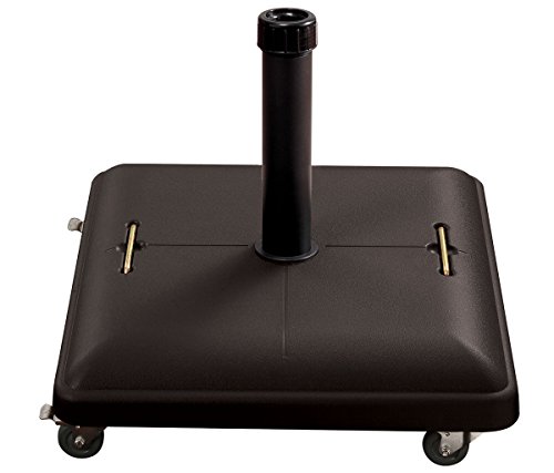 Charles Bentley Béton Parasol Socle De Parasol Support avec Roues Forme De Serrage Boulon Carré - 37,5 Kg
