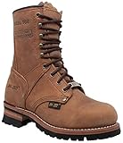 Ad Tec womens Women's 9' Steel Toe Brown-w Logger Boot, Brown, 8 US