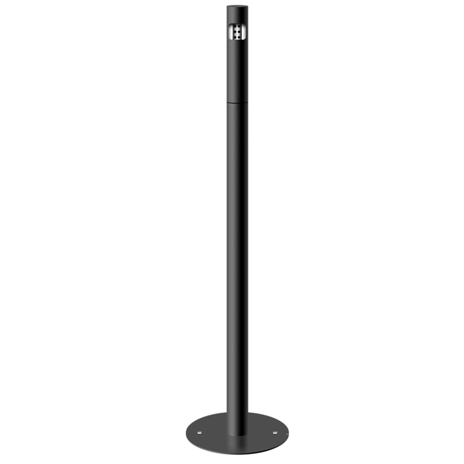Genérico Cenicero de pie para Exterior, de Acero Inoxidable, para Uso Comercial, Resistente, Ideal para oficinas, restaurantes, Bares y Tiendas de conveniencia (Negro)
