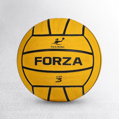 FORZA Water Polo Training Ball | Durable & Impact-Resistant Ball with Grip+ Technology - Suitable for All Ages (Size 3 Pack of 1)