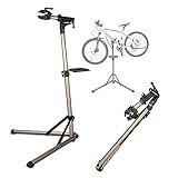 【Plegable y ahorra espacio】: la altura del soporte de trabajo telescópico para bicicletas se puede ajustar de 98 cm / 38,6 pulgadas a 156 cm / 61,4 pulgadas. asegúrese de que su cintura esté cómoda durante el trabajo. Y esta estación de trabajo de mantenimiento de bicicletas es plegable para ahorrar espacio.