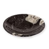 Bol rond en marbre fossiles fabriqué à la main