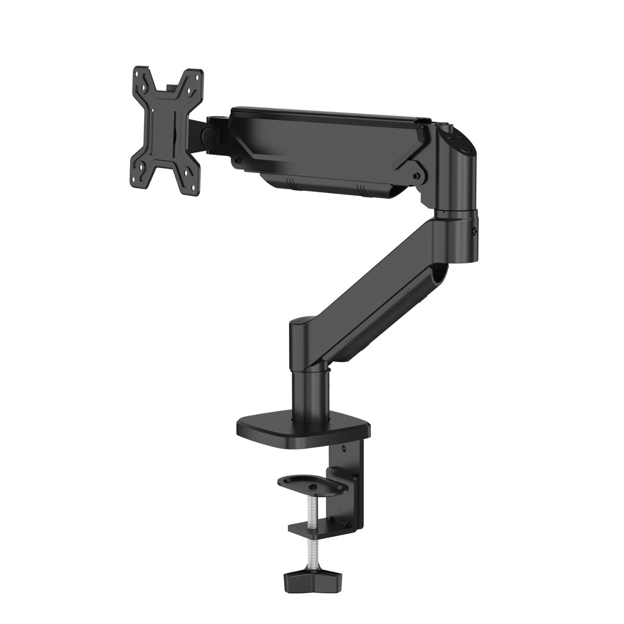 STRIFF Single Monitor Stand with Full Motion Arm | 360° Rotation & Height Adjustable Desk Table Mount | Universal VESA Bracket with C-Clamp | Fits 13–32 Inch Computer/LCD Screens | Holds 4.4–19.8 lbs