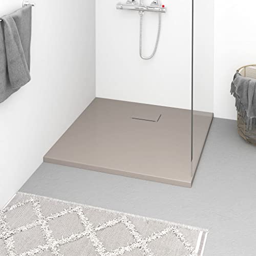 Receveur de douche de plain-pied marron pour espace Walk-in