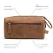 LEABAGS großer Leder Premium Kulturbeutel Damen & Herren I Kulturtasche für Männer & Frauen I Geräumige Kosmetiktasche I Wachtasche I Beauty Case I Waschbeutel I Fox