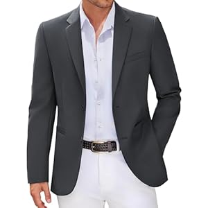 COOFANDY Men Casual Blazer Sport Coats Slim Fit Lightweight Business Two Button Suit Jackets