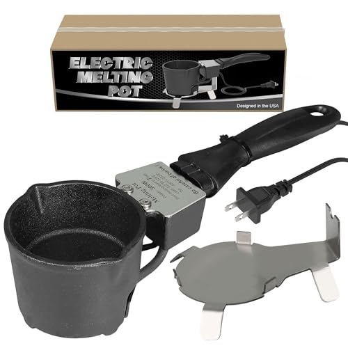 Lead Melting Pot, 5 lbs Electric Lead Melter with Long Handle & Pouring Spout, 750℉ Max – Ideal for Fishing Sinkers, Bullet Casting, and DIY Metal Crafts