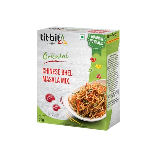 Image of Tit-Bit Chinese Bhel Mix Pack of 5 (250gm) Chowmein Masala, No Onion No Garlic, Quick & Easy to Cook Chinese Bhel Masala