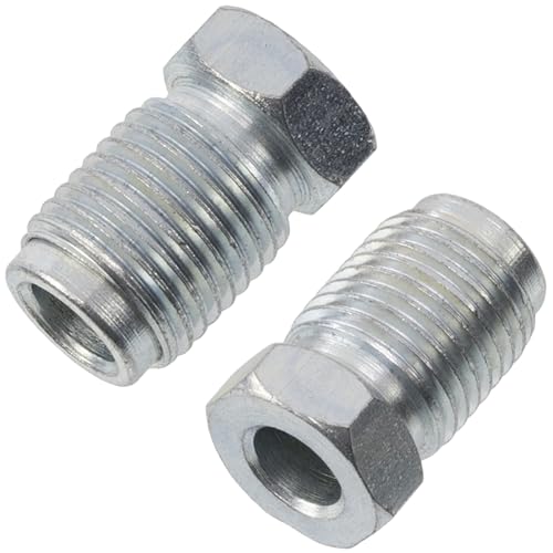 AERZETIX - C74370 - Juego de 2 Tuercas-racores macho M10x1 para manguera de freno 4.75mm - longitud 16mm - diámetro interior 5mm