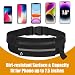 JIEYAO Laufgürtel für Handy, Ultraleichte Hüfttasche Wasserdicht Bauchtasche Elastischer Lauftasche Jogging Verstellbare Handytasche Sportgürtel Herren Damen Running Belt für Joggen Fitness (Schwarz)