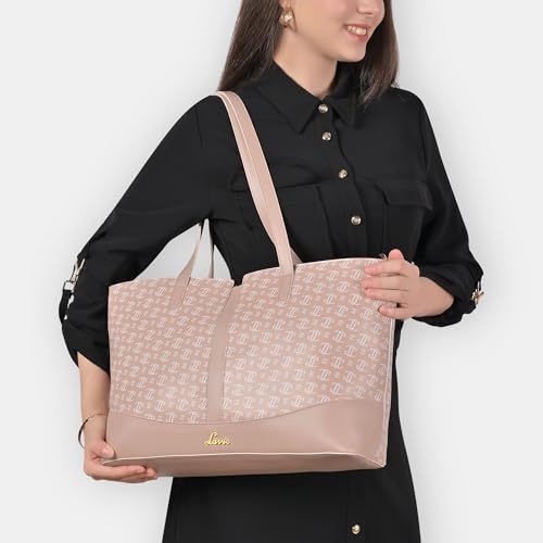 Image of Lavie Women's Mono LL Samara Tote Bag for Women | Tote Handbag for Work | Ladies purse | Stylish Shoulder Bag | Gift for Women
