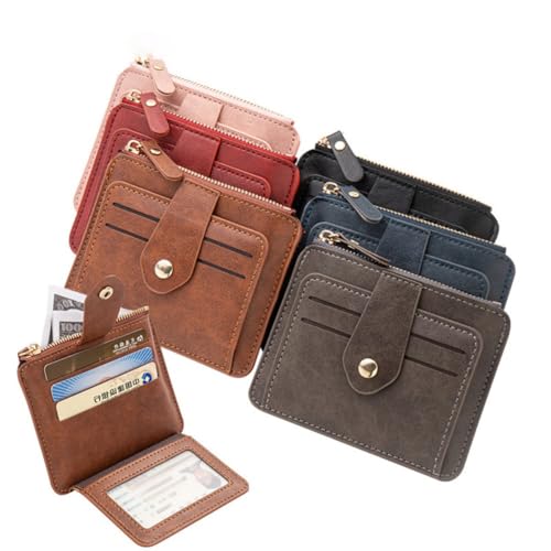Slim Wallet for Women Men Bifold Credit Card Holder with Zipper Coin Pocket ID Window Cash Wallet2