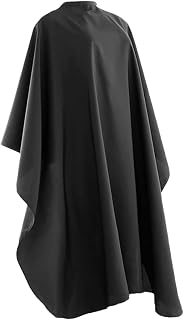 FRCOLOR Barber Cloth Satin Shawl Beard Apron Satin Formal Dress Hair Salon Cape Hair Cutting Apron Hairdressing Cloak Haircloth Cloak Barber Shop Supply Barber Cape Cut Out Black Coating