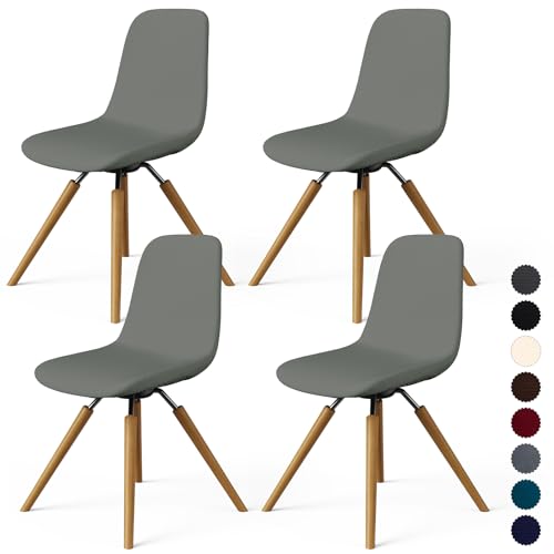 Dioxide Fundas Sillas de Comedor Pack 4/6 Fundas Sillas Ajustables, Cubiertas Desmontables y Lavables Fundas Sillas para Hogar, Oficina, Restaurante Decoración Duradera y Fácil de Limpiar(Grigio)