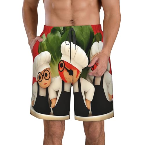 A Man Made of Dough Men's Beach Pants-Quick-Dry & Comfortable Mens Beach Shorts for Men, Perfect for Surfing and Everyday Wear White