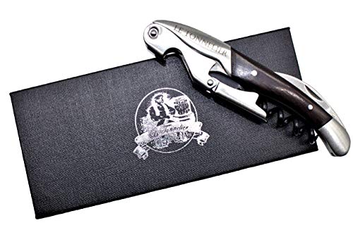 LE TONNELIER Sommelier Waiter Wine Corkscrew with Hinged Fulcrum, Foil Cutter and Bottle