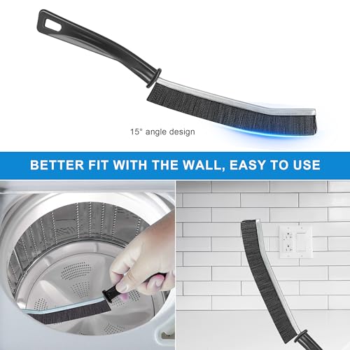 Yumuwind Crevice Cleaning Brush, Bathroom Hard Bristle Crevice Cleaning Brush, Long Handle Stiff Cleaning Brush Tool, Thin Cleaning Brush for Home Kitchen (2PCS) - Image 6