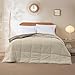Modern Threads Down Alternative Reversible Comforter Taupe/Champagne Twin