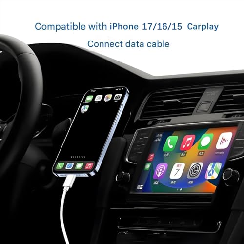 IPhone17/16/15 Car Carplay Charger Cable, USB A to USB C Woven Cable Compatible for IPhone 17Air, 16E, 17/16/15 pro max, 16/15 Plus Charging Cord, AirPods 4, AirPods (2nd/3rd Gen) Charging Power Cable - Image 2