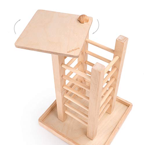 Andwe Hay Feeder Less Wasted Wooden Food Feeding Rack For Rabbit Guinea Pig Chinchilla thumb #1