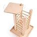 andwe Hay Feeder Less Wasted Wooden Food Feeding Rack for Rabbit Guinea Pig Chinchilla - Standing Pet-self Feeding Hay Manage