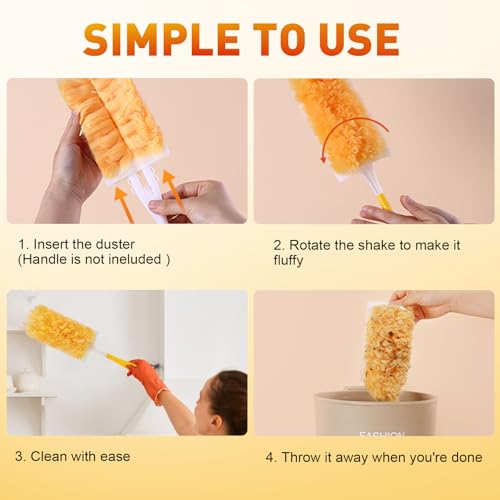 image for YHOVID Heavy Duty Duster Refills, Unscented Disposable Dusters Kit for