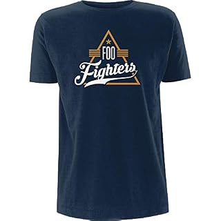 Rock Off Blue Foo Fighters Triangle Officiel T-Shirt Hommes Unisexe - Les Beatles, Paul McCartney, John Lennon, RIngo Starr, George Harrison