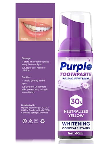 Purple Toothpaste For Teeth Whitening, Teeth Whitening Toothpaste, Teeth Whitener For Sensitive Teeth, Stain Removal And Fights Bad Breath #TOP7