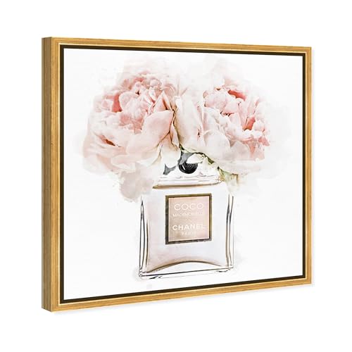The Oliver Gal Artist Co. Fashion and Glam Wall Art Canvas, 16" x 16", Gold Frame, Dawn Morning Bouquet Peach by The Oliver Gal Artist Co. - Image 2