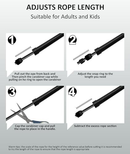 LUMAZU Adjustable Skipping Rope for Adults Kids Non-Slip Handle Home and Gym Tangle Free Jump Rope for Fat Burning, Speed Training, Fitness Workout, Crossfit Boxing, MMA Warm up Speed Rope - Image 4