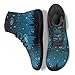 Binienty Galaxy Forest Deisgn High Top Running Shoes for Women Men, Men's Fashion Lace-up Barefoot Waterproof Field Shoes for Outdoor Camps, US 10