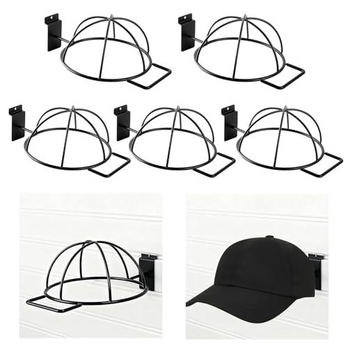 YMOBBU Slatwall Hat Display Rack - 5PCS Slat Wall Hat