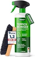 PRINOX Profi Teppichreiniger 550ml - Teppichboden Reiniger inkl. Teppich Bürste, schäumend für alle Teppiche - Teppich Reinigungsmittel & Fleckenentferner aus Deutschland