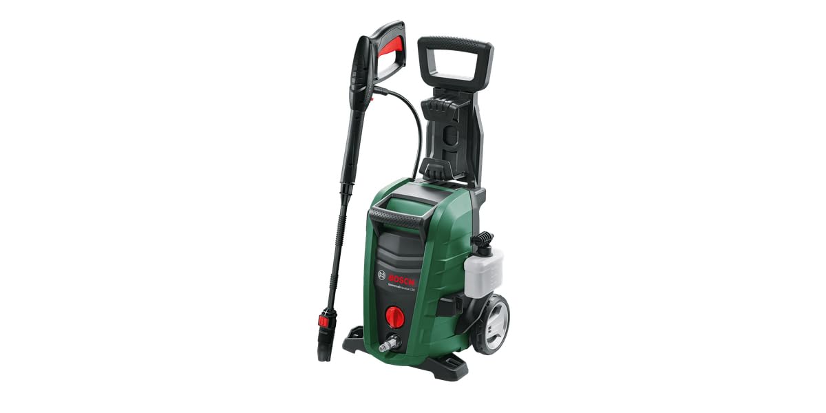 Bosch UniversalAquatak 130 yüksek basınçlı temizleyici (3'ü 1 arada başlık, köpük başlığı, şeffaf su filtresi, 6 m hortum, 5 m kablo, 1700 Watt, basınç: 130 bar, maks. Basma miktarı: 380 l/sa)