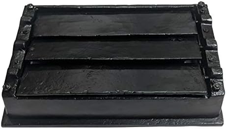 Adonai Hardware "Dibzahab" Black Antique Iron Wall and Floor Register with Cast Iron Louver- Black Powder Coated